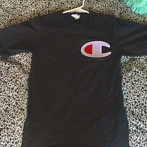 All black Champion shirt